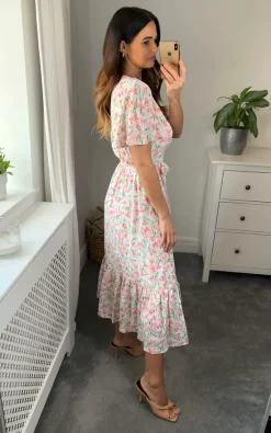 Brand new ???? Zibi London Carlisle Floral Wrap ???? Dress In White ❤️